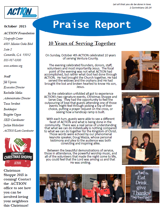 Praise Report October 2015